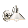 Modern Industrial Wall Sconce in Polished Nickel