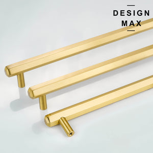 Uranus Hexagonal Solid Brass Cabinet Pull_1