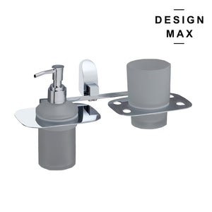 Contemporary double soap dispenser for bathroom
