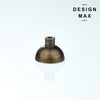 Modern brass cabinet knobs with a curved handle, adding a touch of sophistication
