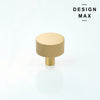 knurled cabinet knob in matte brass