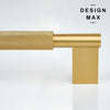 Versatile brass appliance pulls, suitable for both kitchen and bathroom cabinetry
